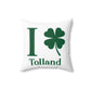I Clover Tolland Spun Polyester Square Pillow