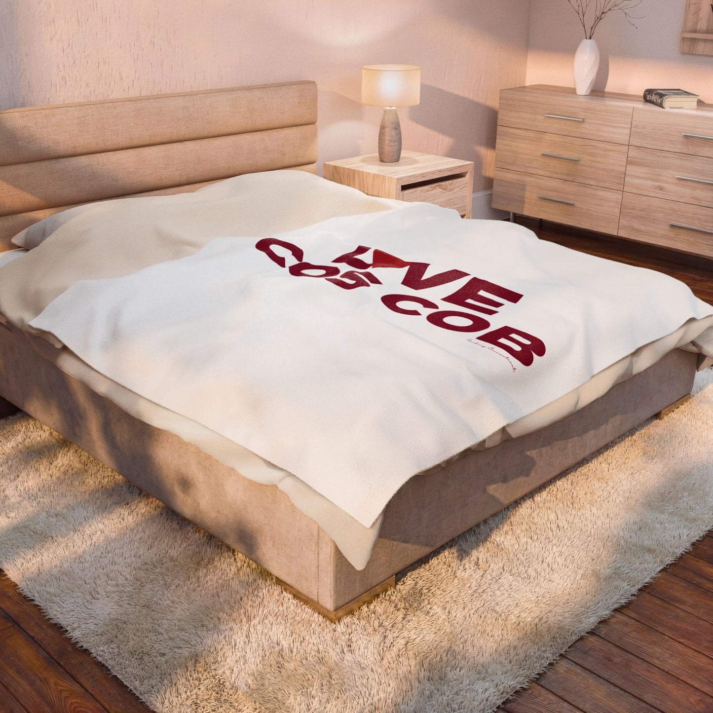 Love Cos Cob Velveteen Plush Blanket
