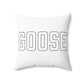 Goose Zip Code White & Black Spun Polyester Square Pillow