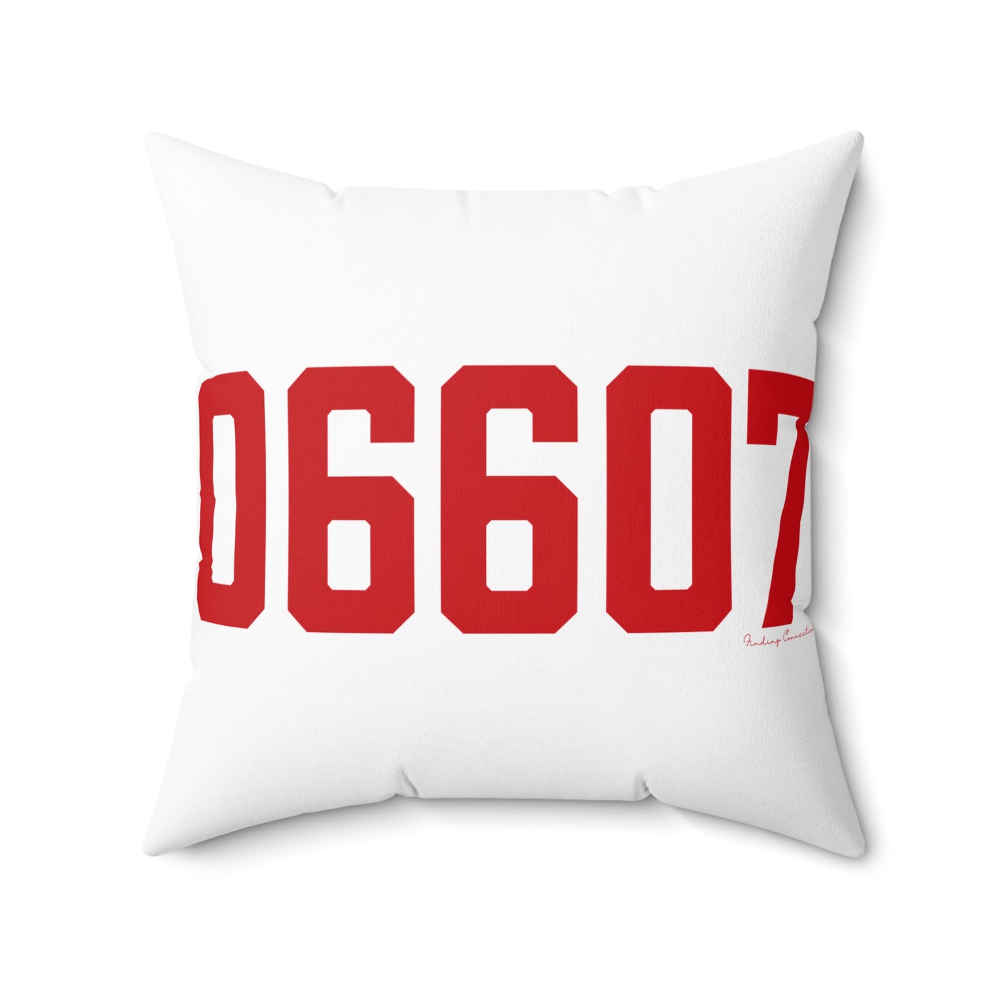 06607 Bridgeport Connecticut Zip Code Spun Polyester Square Pillow