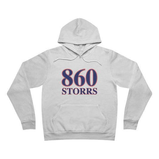 860 Storrs Red, White & Blue Unisex Sponge Fleece Pullover Hoodie