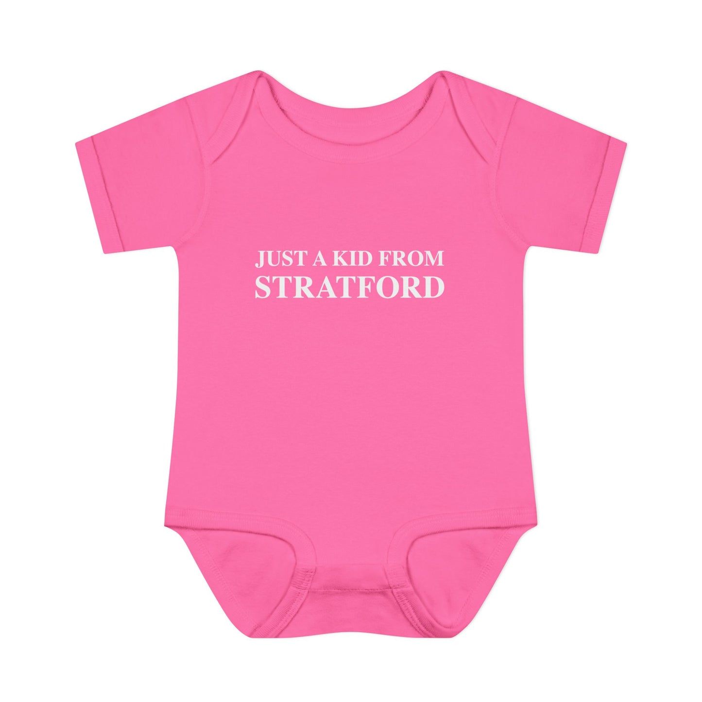 Just a kid from Stratford Infant Baby Rib Bodysuit