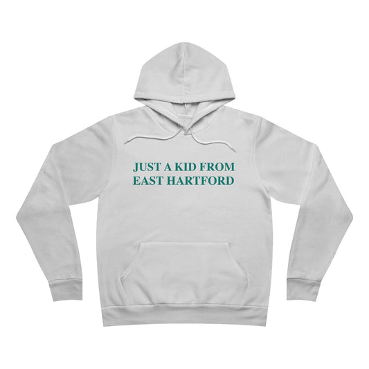 Just a kid from East Hartford Unisex Sponge Fleece Pullover Hoodie