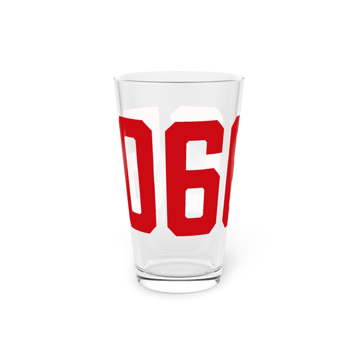 06605 Bridgeport Connecticut Zip Code Pint Glass, 16oz