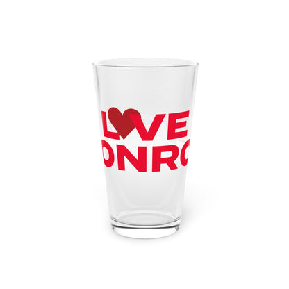 Love Monroe Pint Glass, 16oz
