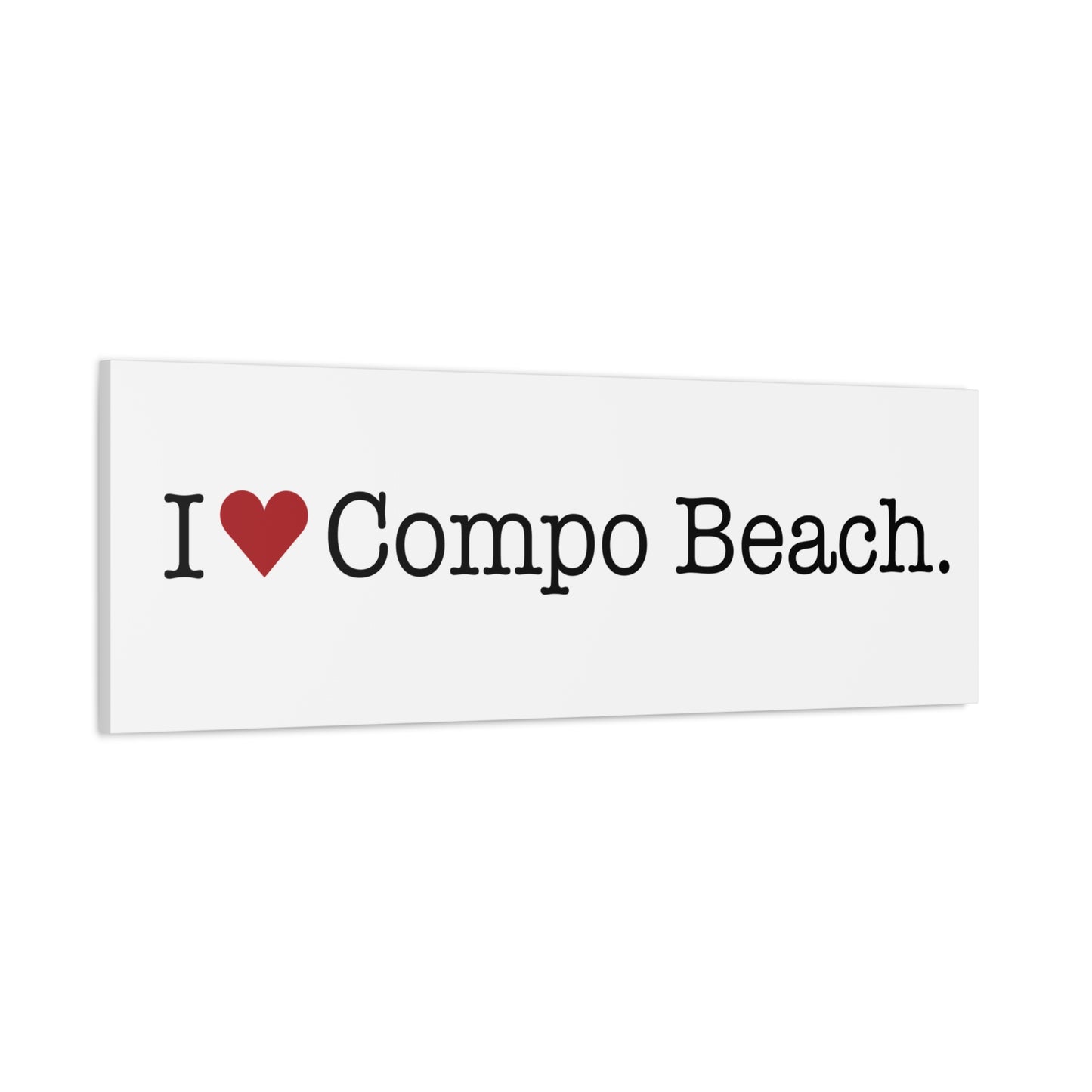 I Heart Compo Beach. Matte Canvas, Stretched, 1.25"