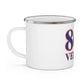 860 Vernon Red, White & Blue Enamel Camping Mug