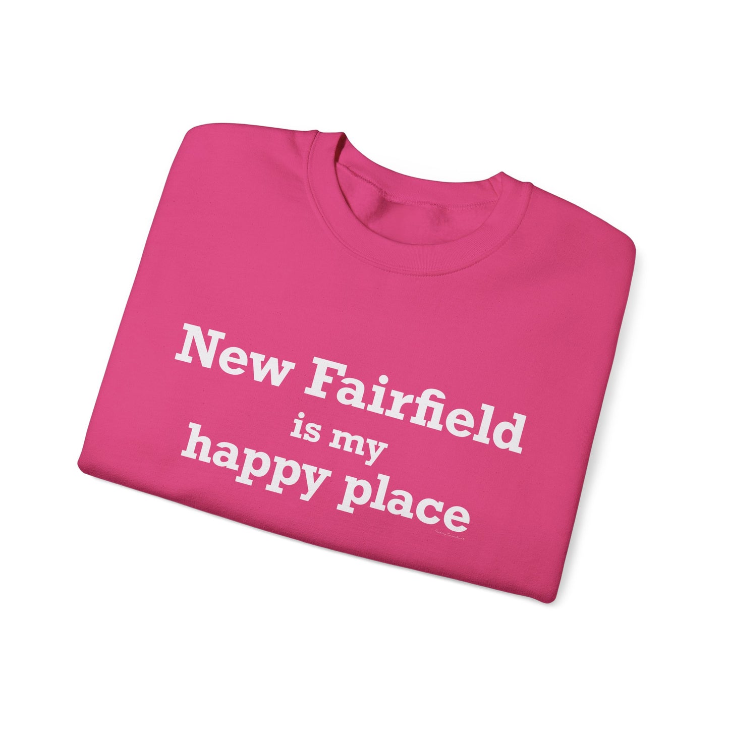 New Fairfield Is My Happy Place Unisex Heavy Blend™ Crewneck Sweatshirt