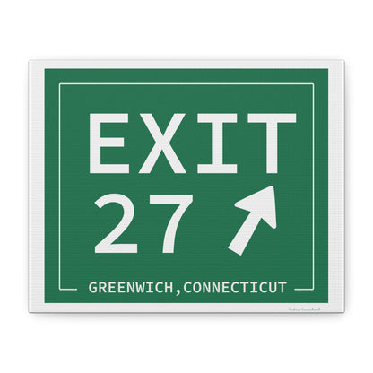 Vintage Exit 29 Merritt Parkway Sign Matte Canvas, Stretched, 1.25"