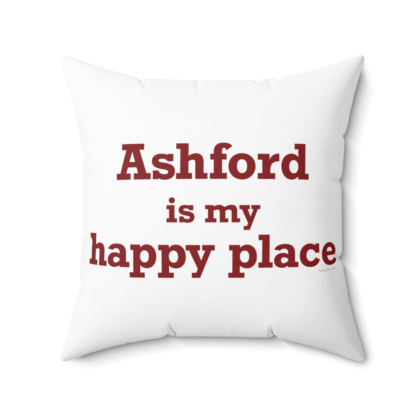 Ashford is My Happy Place Spun Polyester Square Pillow