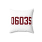 06035 Granby Connecticut Zip Code Polyester Square Pillow