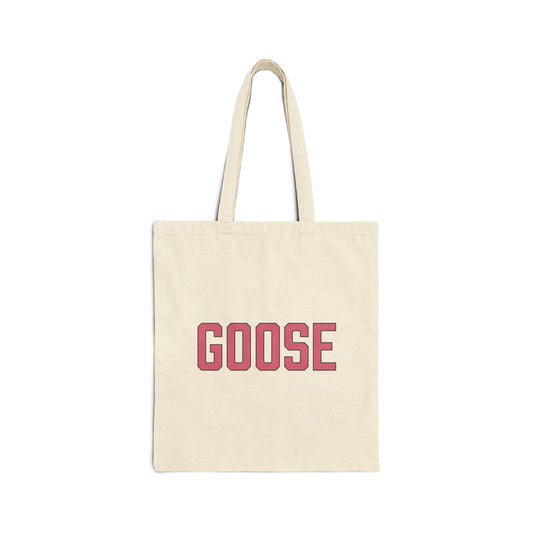 Goose Zip Code Pink & Black Cotton Canvas Tote Bag