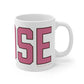 Goose Zip Code Pink & Black Mug 11oz