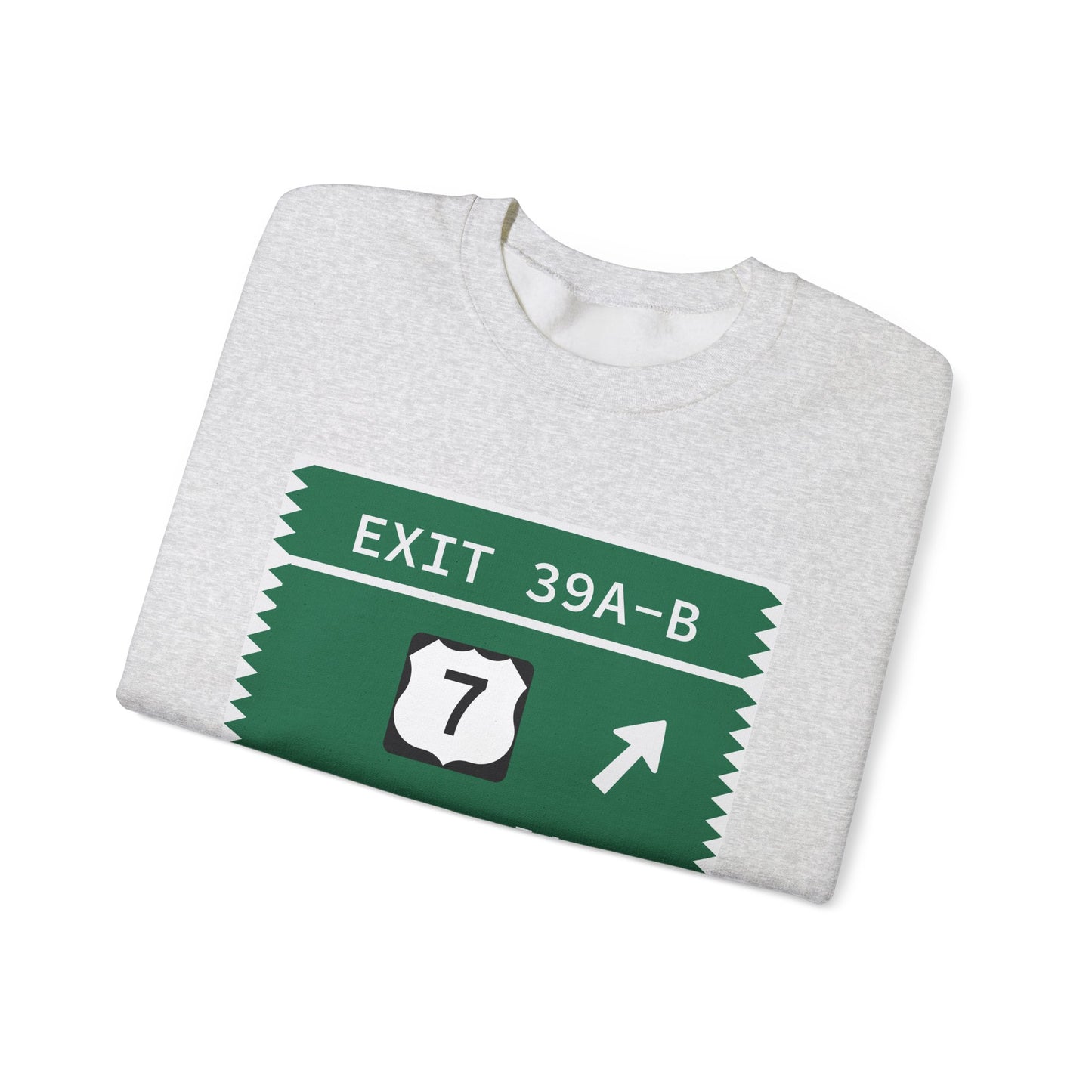 Vintage Merritt Parkway Exit 39 A-B Sign Unisex Heavy Blend™ Crewneck Sweatshirt