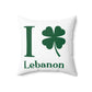 I Clover Lebanon Spun Polyester Square Pillow
