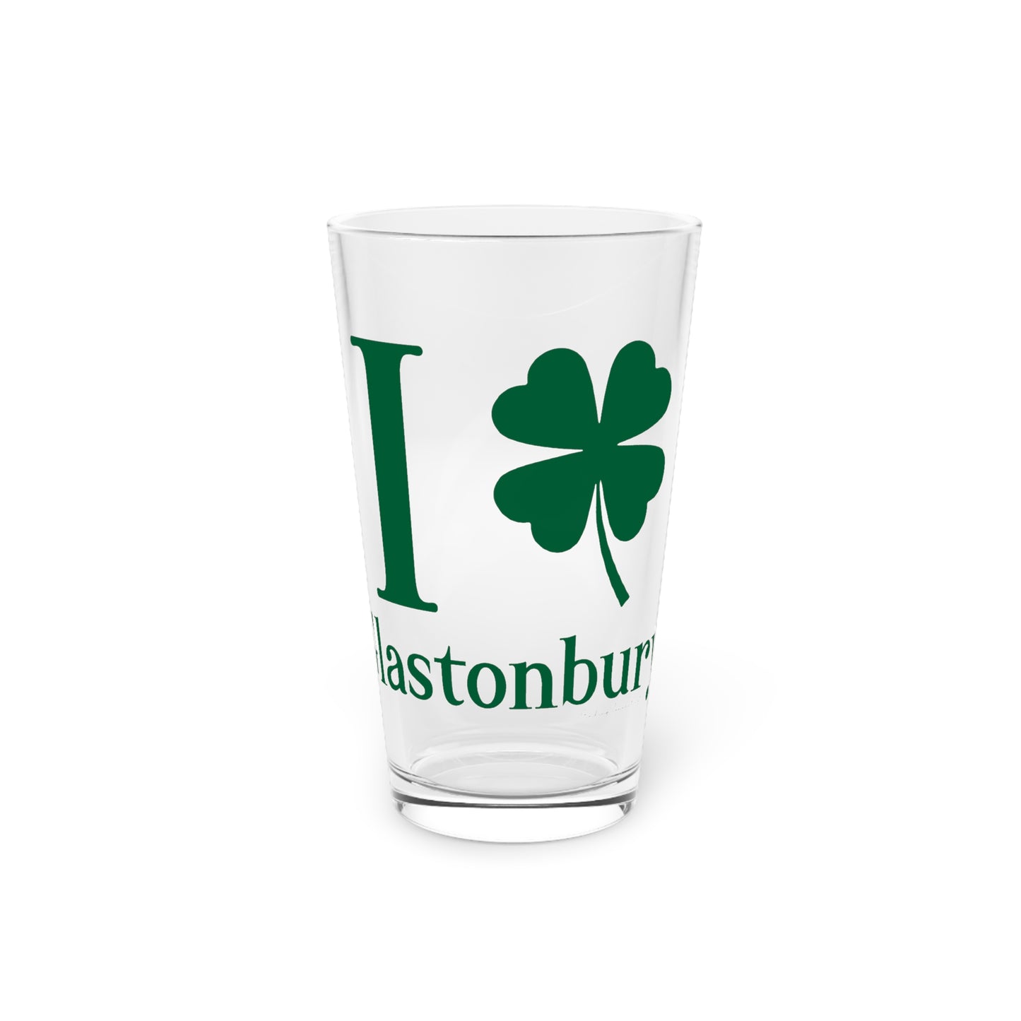 I Clover Glastonbury Pint Glass, 16oz