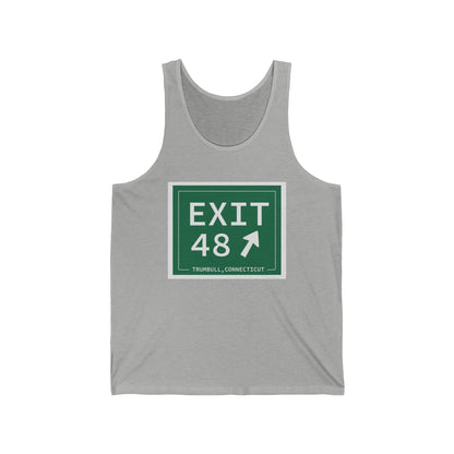 Vintage Exit 48 Merritt Parkway Sign Unisex Jersey Tank Top