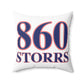 860 Storrs Red, White & Blue Spun Polyester Square Pillow