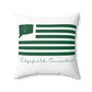 Ridgefield Connecticut St. Patrick's Day Flag Spun Polyester Square Pillow