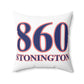 860 Stonington Red, White & Blue Spun Polyester Square Pillow