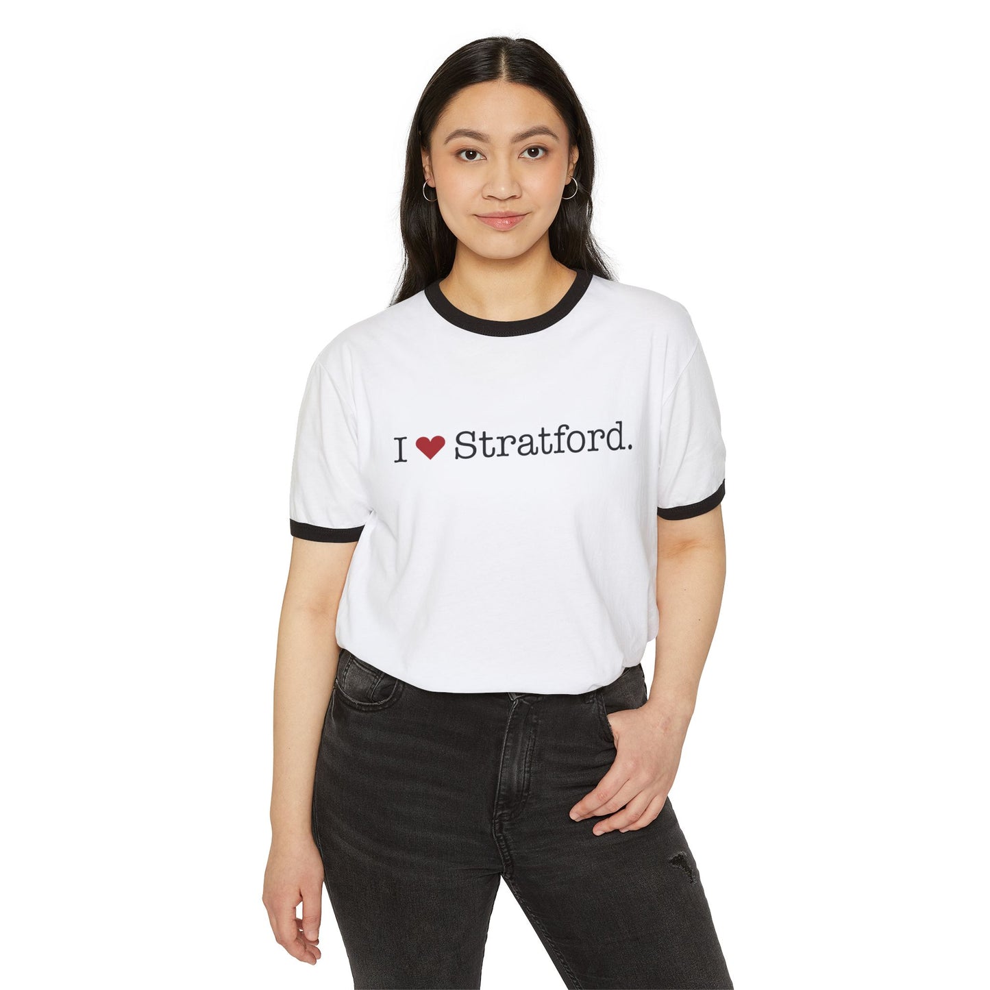 I Heart Stratford Unisex Cotton Ringer T-Shirt