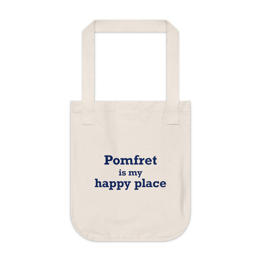 Pomfret is My Happy Place Organic Canvas Tote Bag
