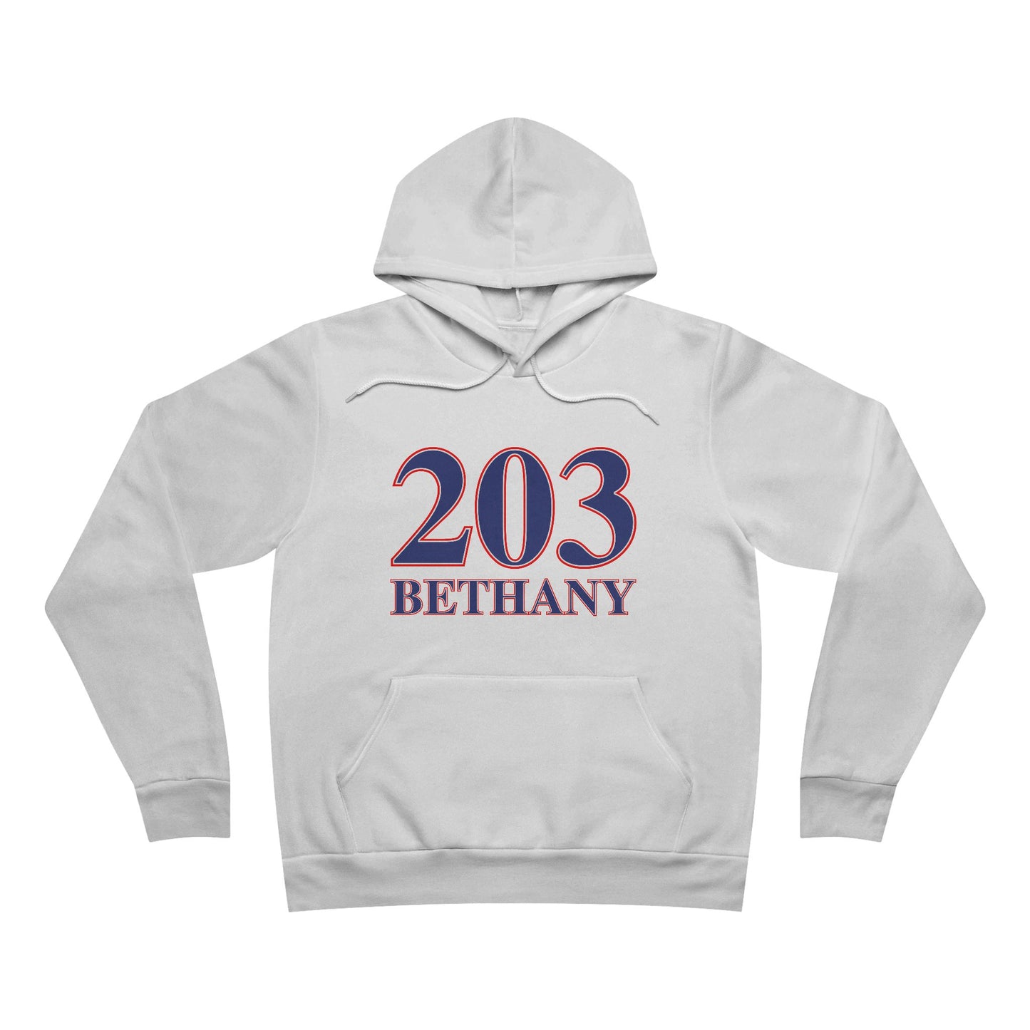 203 Bethany Red White & Blue Unisex Sponge Fleece Pullover Hoodie