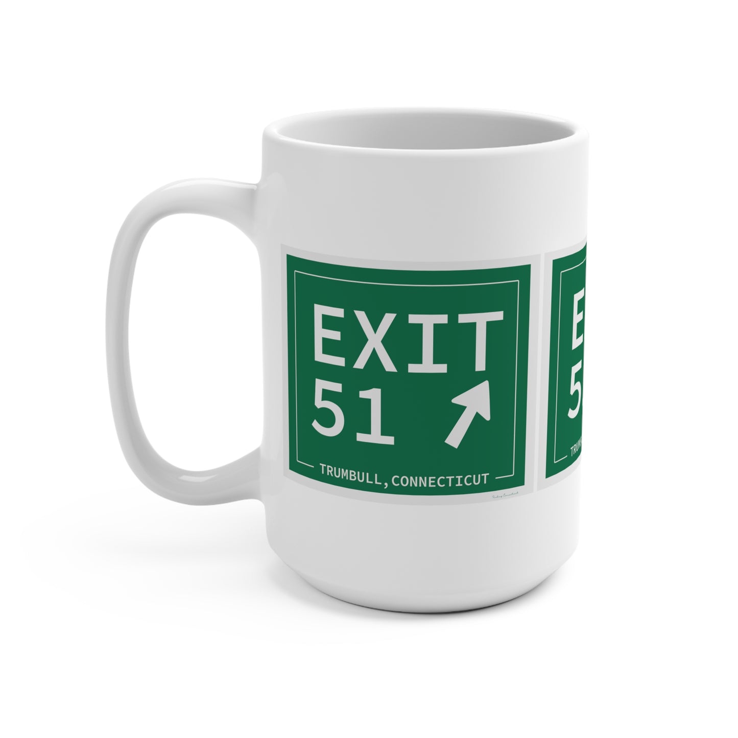 Vintage Exit 51  Merritt Parkway Sign Mug 15oz