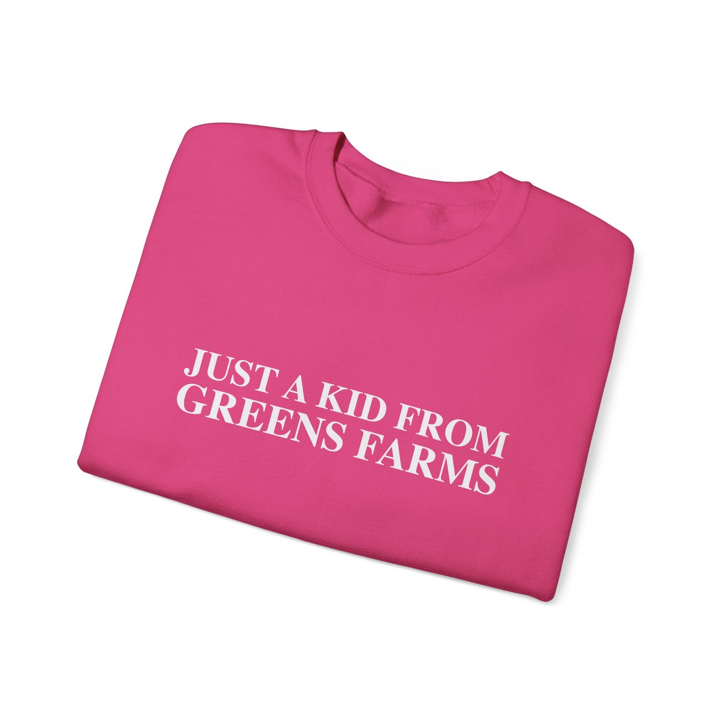 Just a kid from Greens Farms Unisex Heavy Blend™ Crewneck Sweatshirt