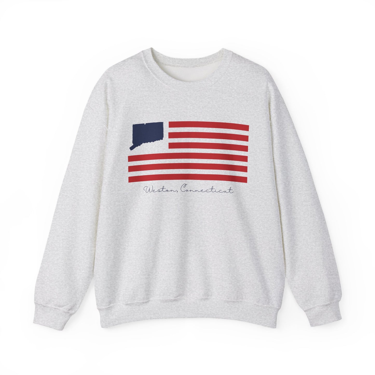 Weston Connecticut Flag Unisex Heavy Blend™ Crewneck Sweatshirt