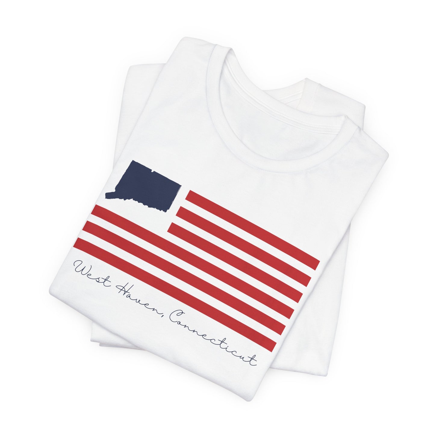 West Haven Connecticut Flag Unisex Jersey Short Sleeve T-Shirt
