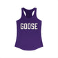 Goose Zip Code - White & Black Women's Ideal Racerback Tank Top