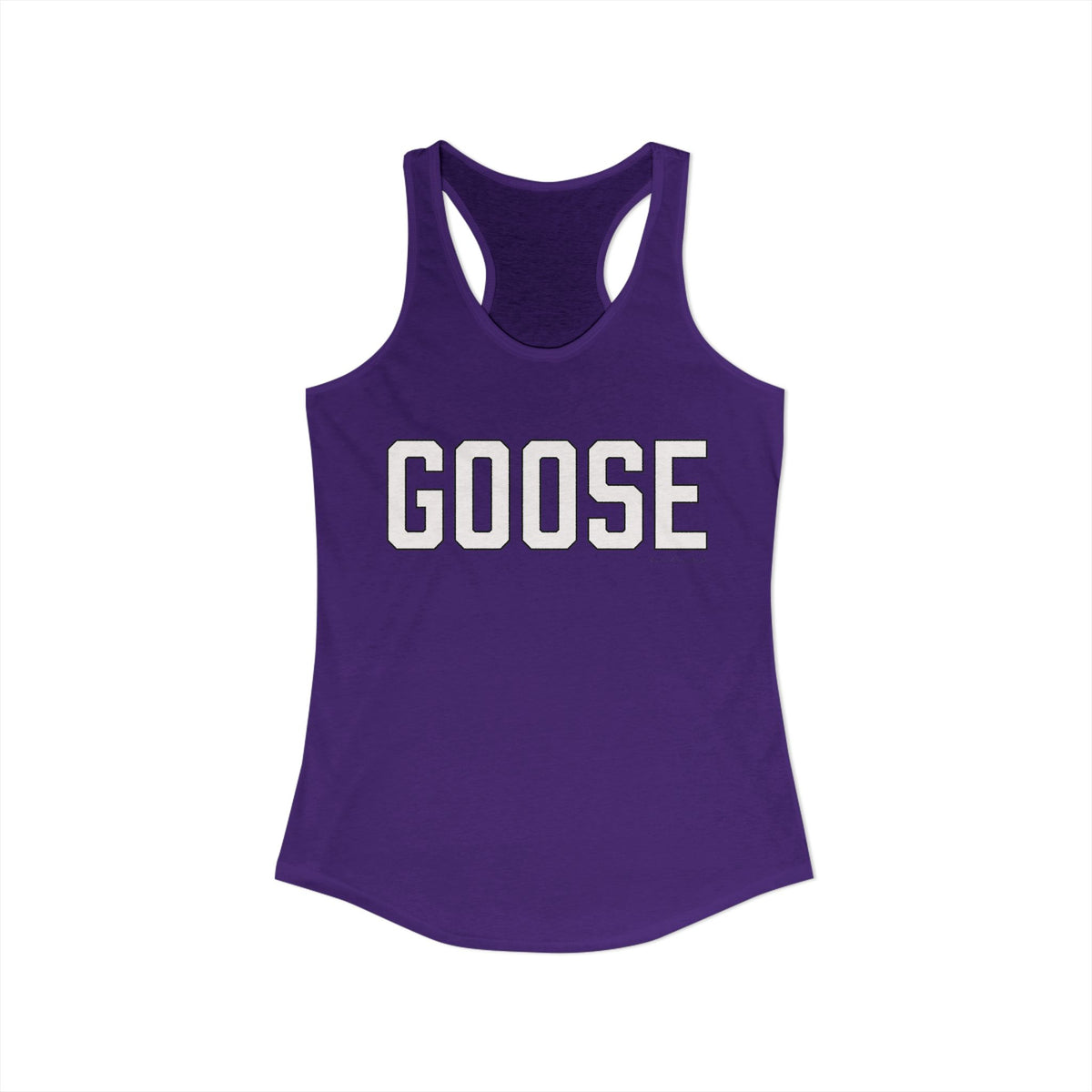 Goose Zip Code - White & Black Women's Ideal Racerback Tank Top
