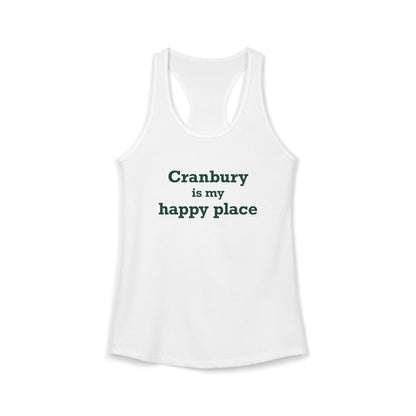 Cranbury is My Happy Place Women's Ideal Racerback Tank Top