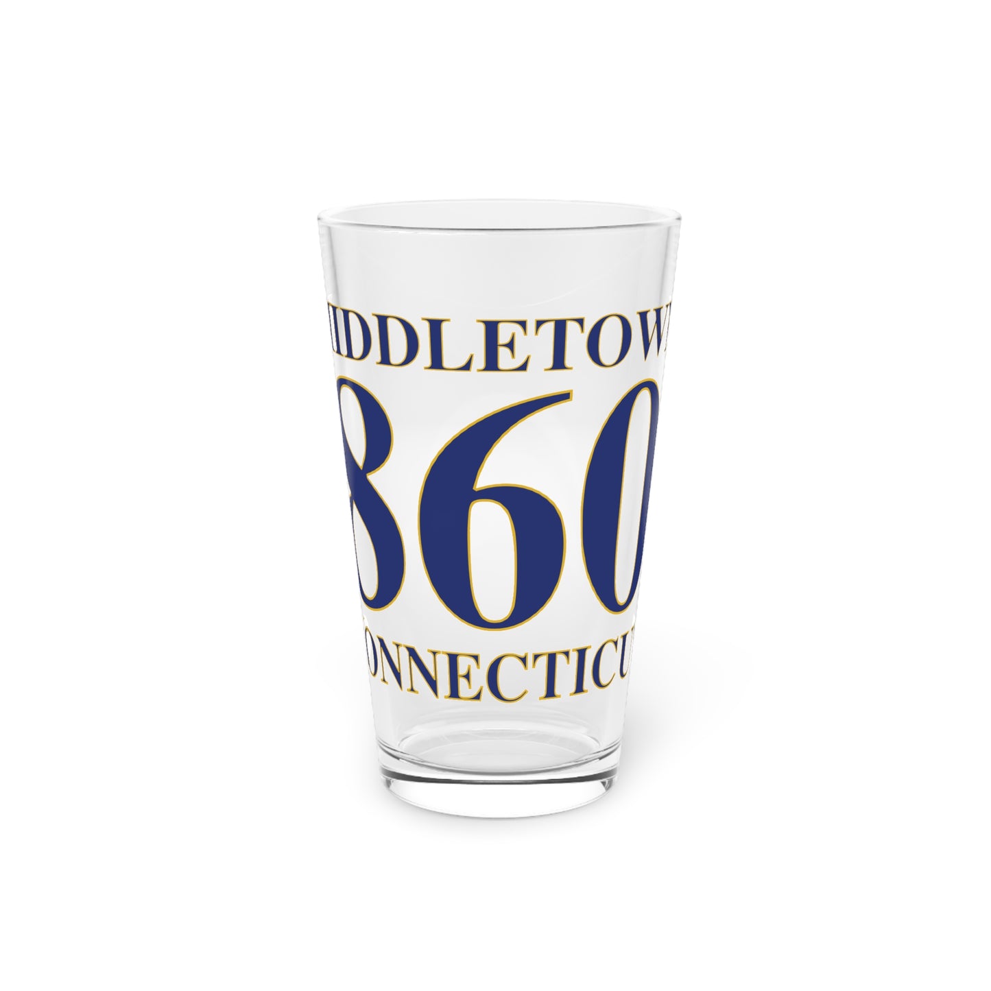 Middletown 860 Connecticut Pint Glass, 16oz