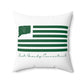 East Granby Connecticut St. Patrick’s Day Flag Spun Polyester Square Pillow