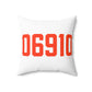 06910 Stamford Connecticut Zip Code Spun Polyester Square Pillow