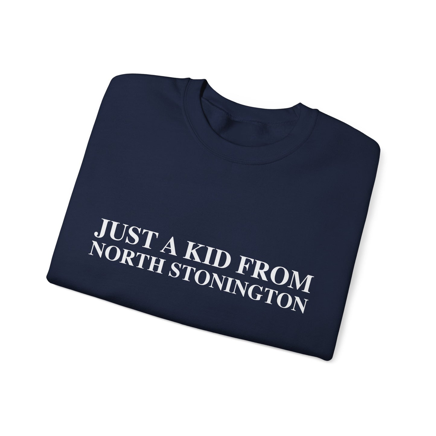 Just a kid from North Stonington Unisex Heavy Blend™ Crewneck Sweatshirt
