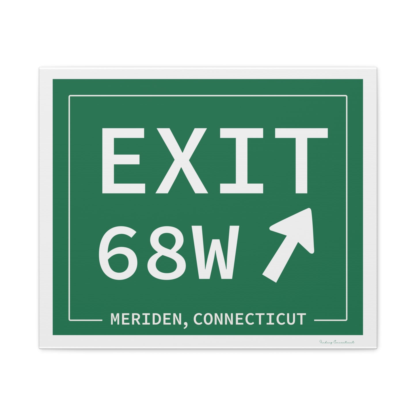 Vintage Exit 68W WCP Sign Matte Canvas, Stretched, 1.25"