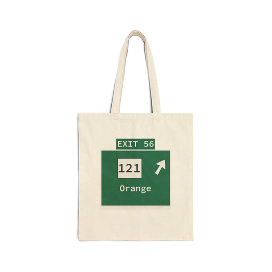 Vintage WCP Exit 56 Sign Cotton Canvas Tote Bag