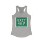 Vintage Exit 48 Merritt Parkway Sign Women's Ideal Racerback Tank Top