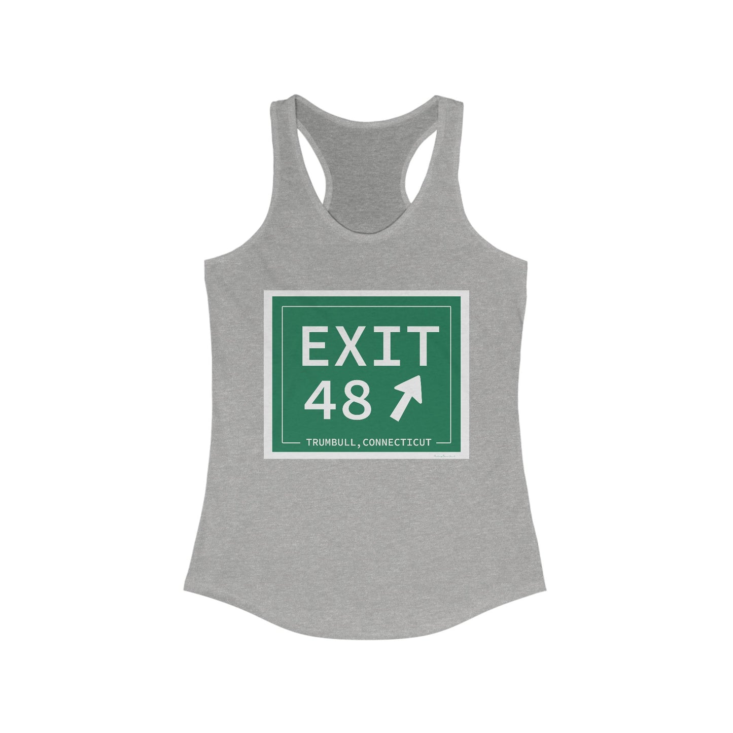 Vintage Exit 48 Merritt Parkway Sign Women's Ideal Racerback Tank Top