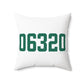 06320 New London Connecticut Zip Code Spun Polyester Square Pillow