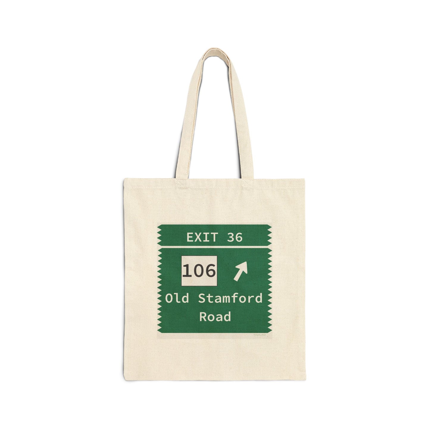 Vintage Merritt Parkway Exit 36 Sign Cotton Canvas Tote Bag