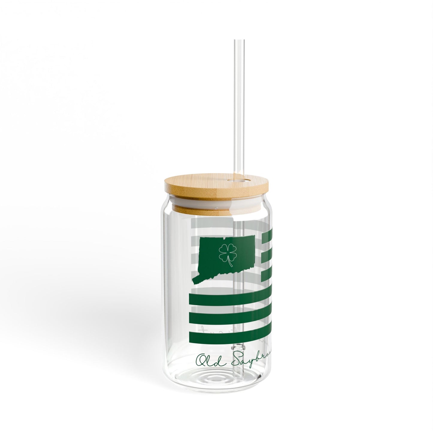 Old Saybrook St. Patrick’s Day Flag Sipper Glass, 16oz