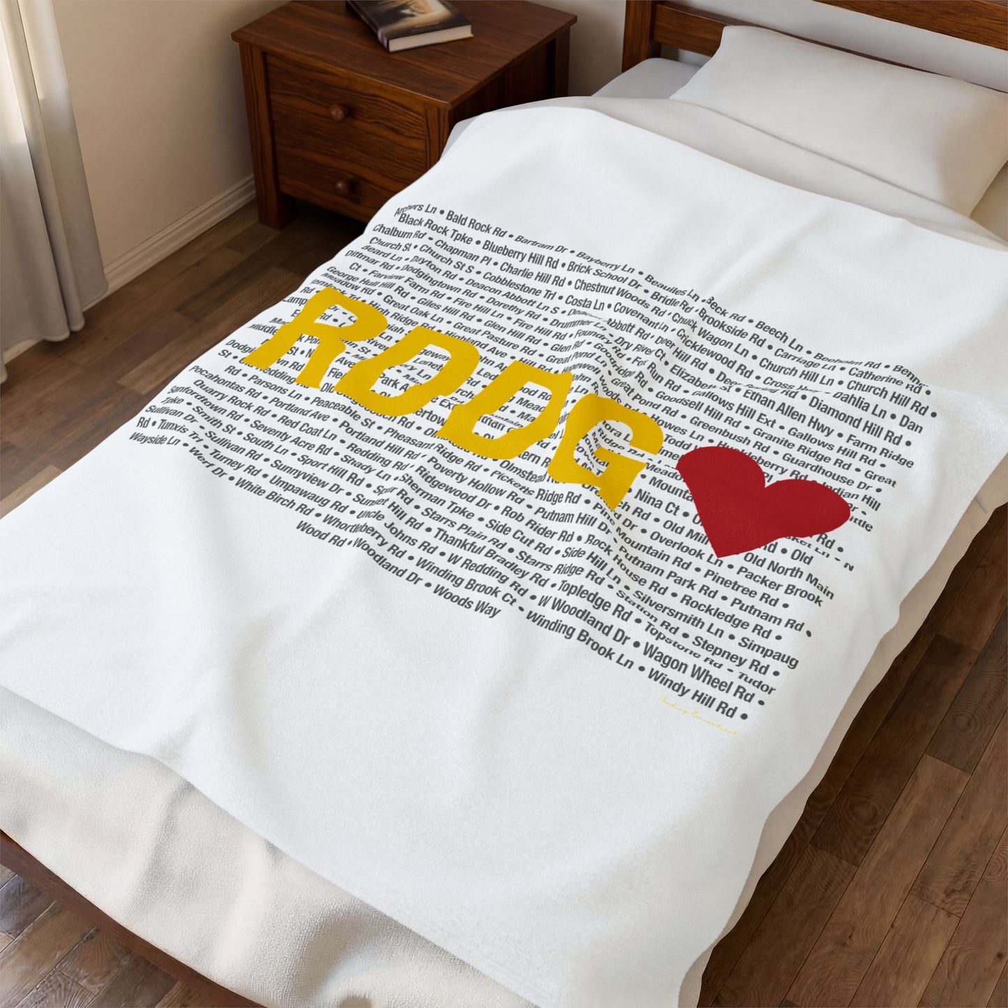 Redding Love Velveteen Plush Blanket