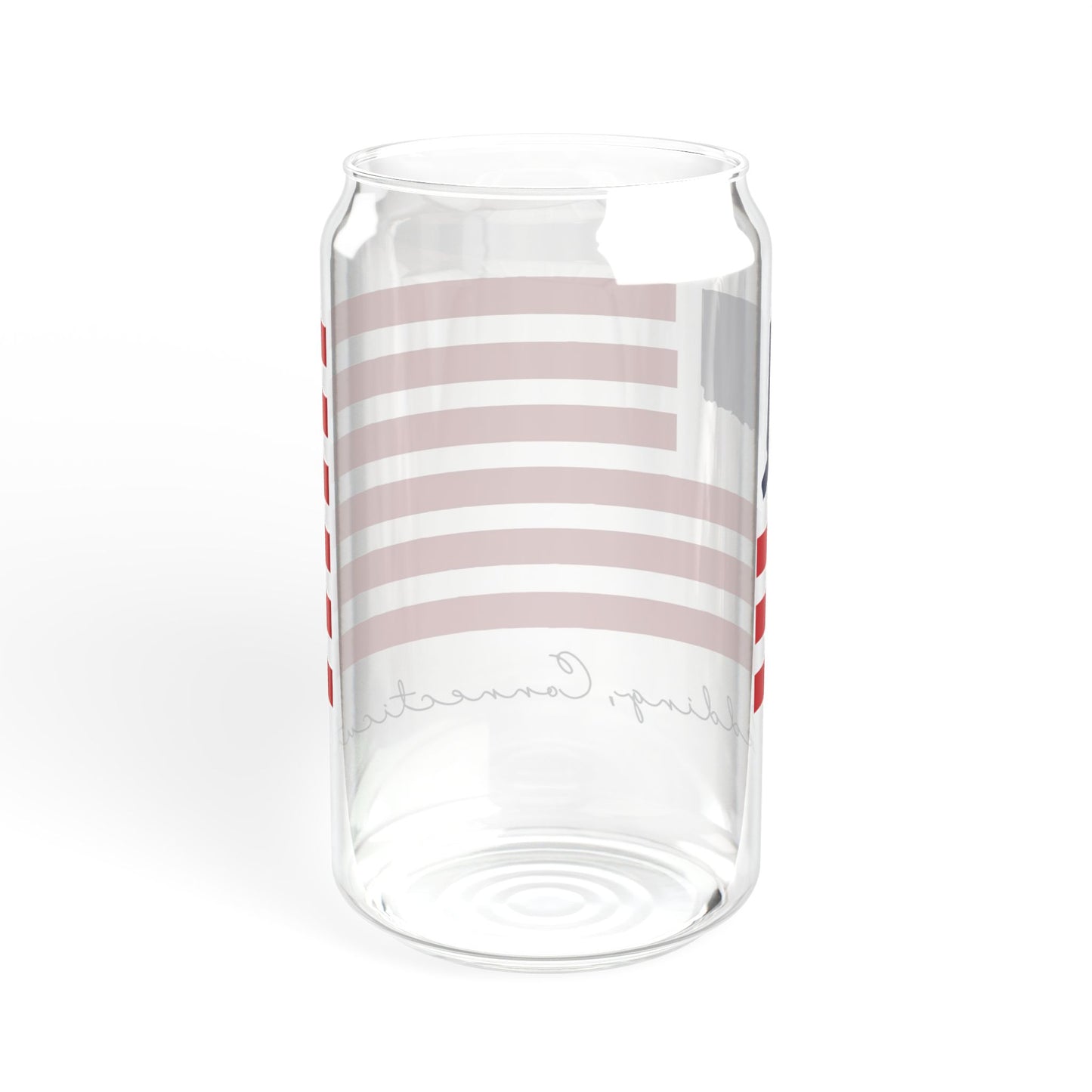 Redding Connecticut Flag Sipper Glass, 16oz