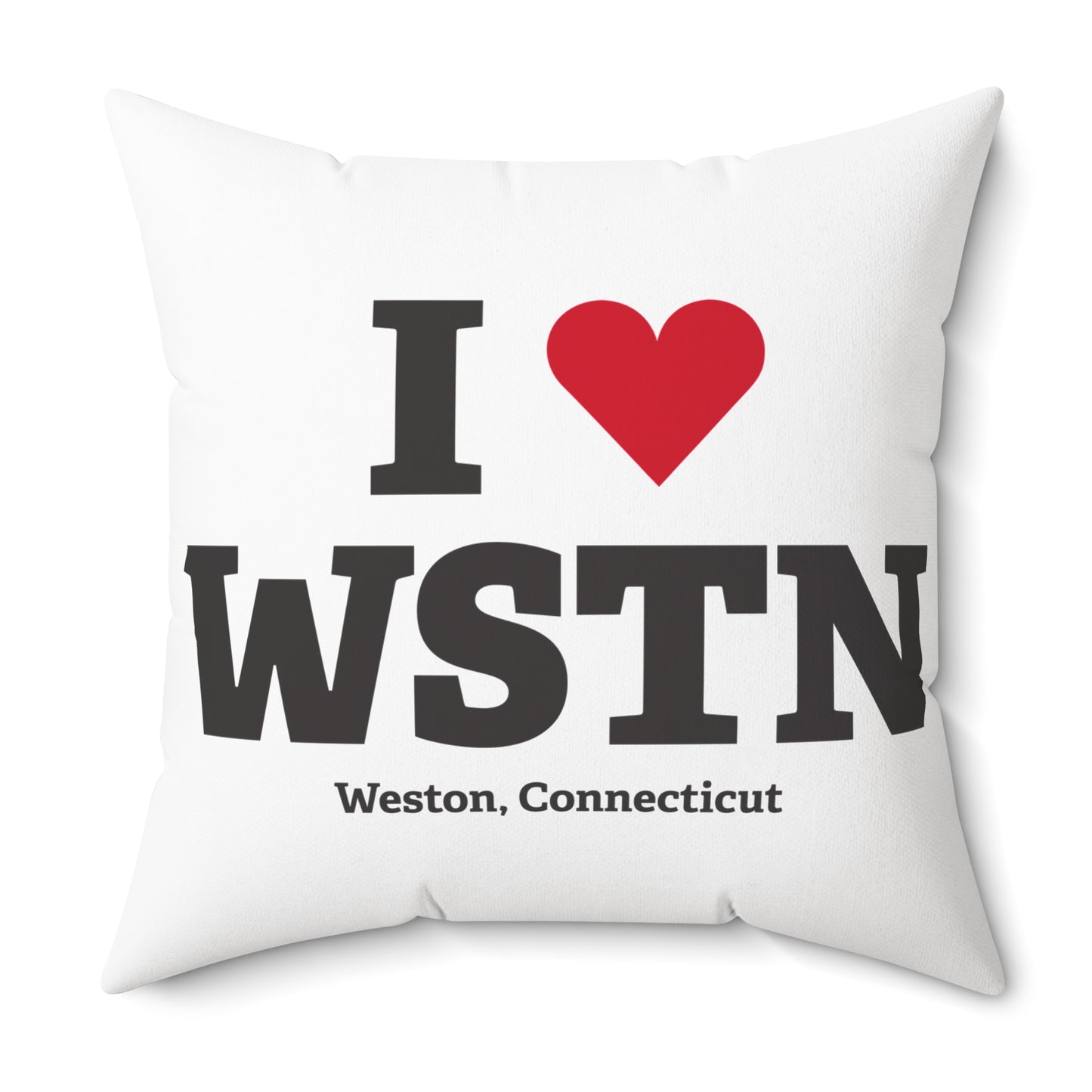 I Heart WSTN Spun Polyester Square Pillow
