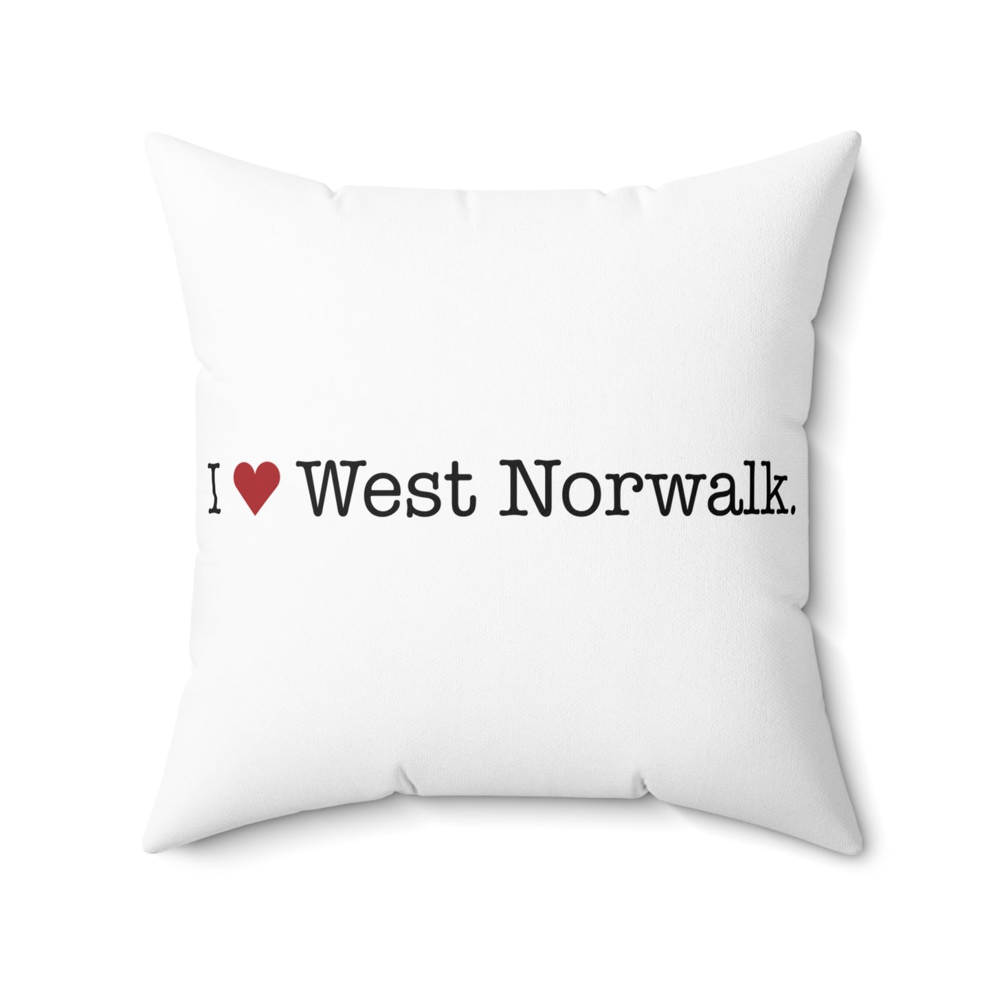 I Heart West Norwalk. Spun Polyester Square Pillow