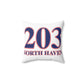203 North Haven Red White & Blue Spun Polyester Square Pillow